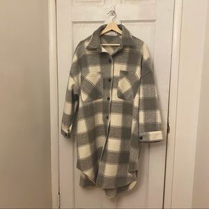 New Ada Oversized Plaid Shirt Jacket